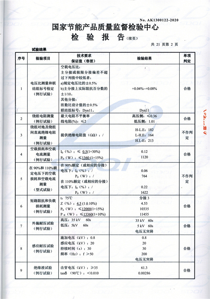 高低压试验报告-S11-1250开鲁开鲁开鲁油浸式变压器-2.jpg